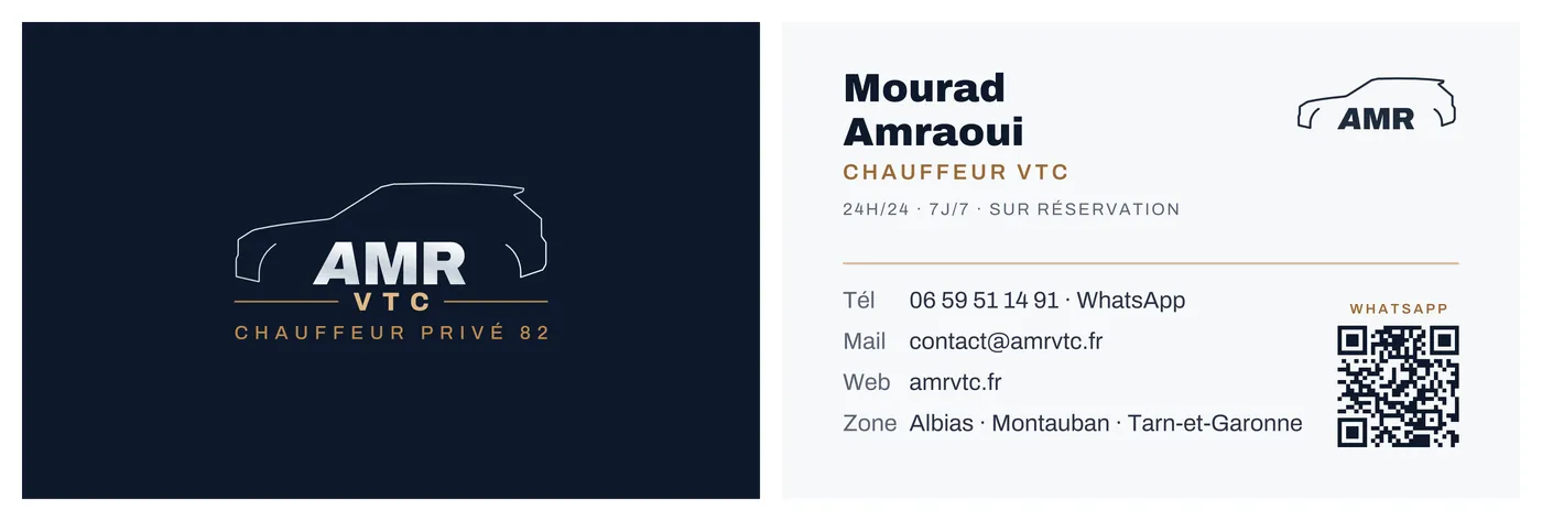 Carte de visite AMR Chauffeur